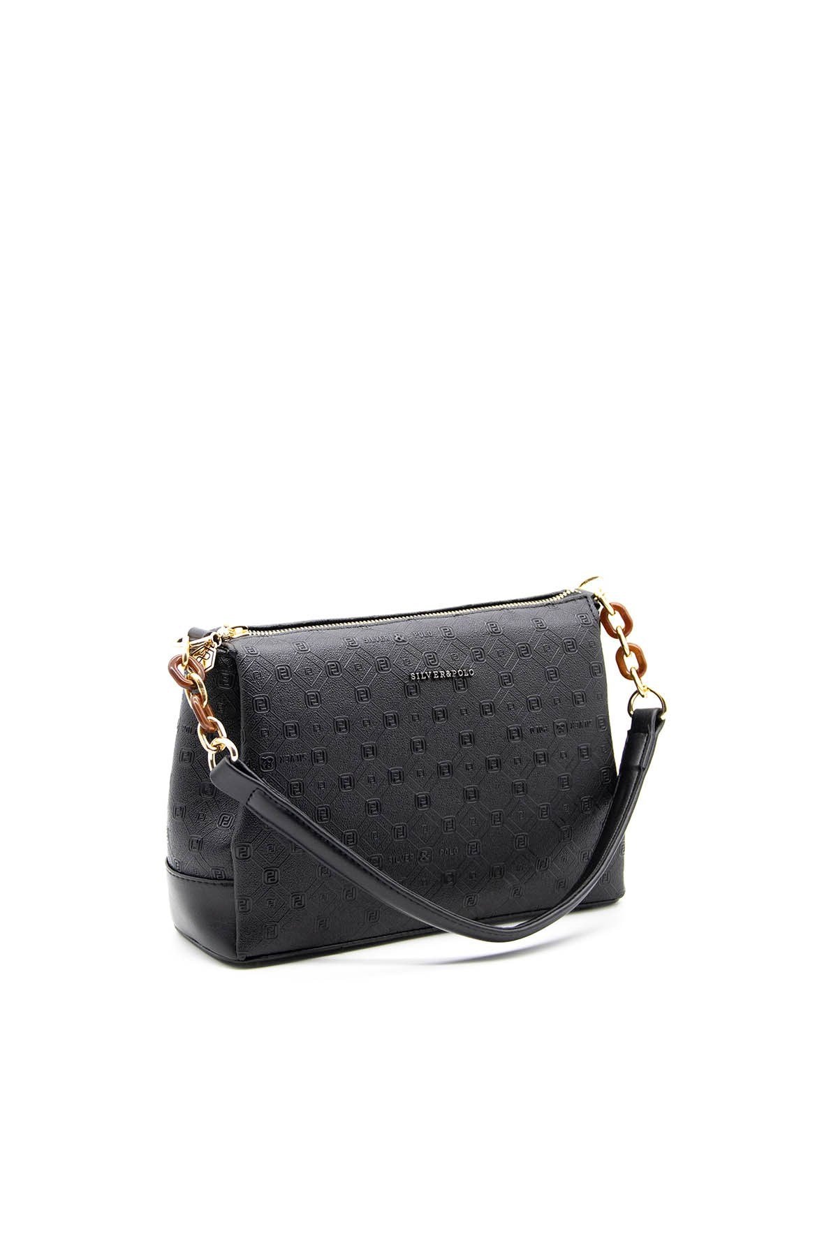 Silver & Polo Siyah - Siyah SP910 Kadın Çapraz Çanta