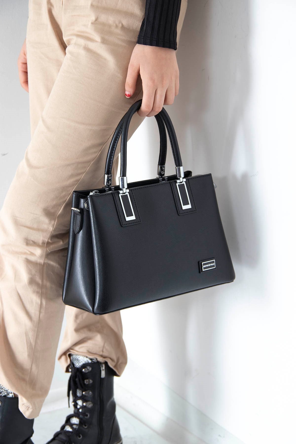 Silver & Polo Siyah - Siyah SP1000 Kadın El Çantası