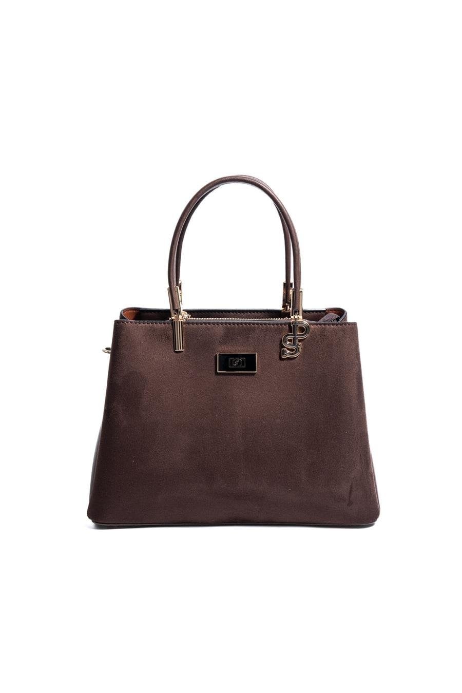 SP1098 Kadın El Çantası Süet Kahve - Kahve SP1098-M12