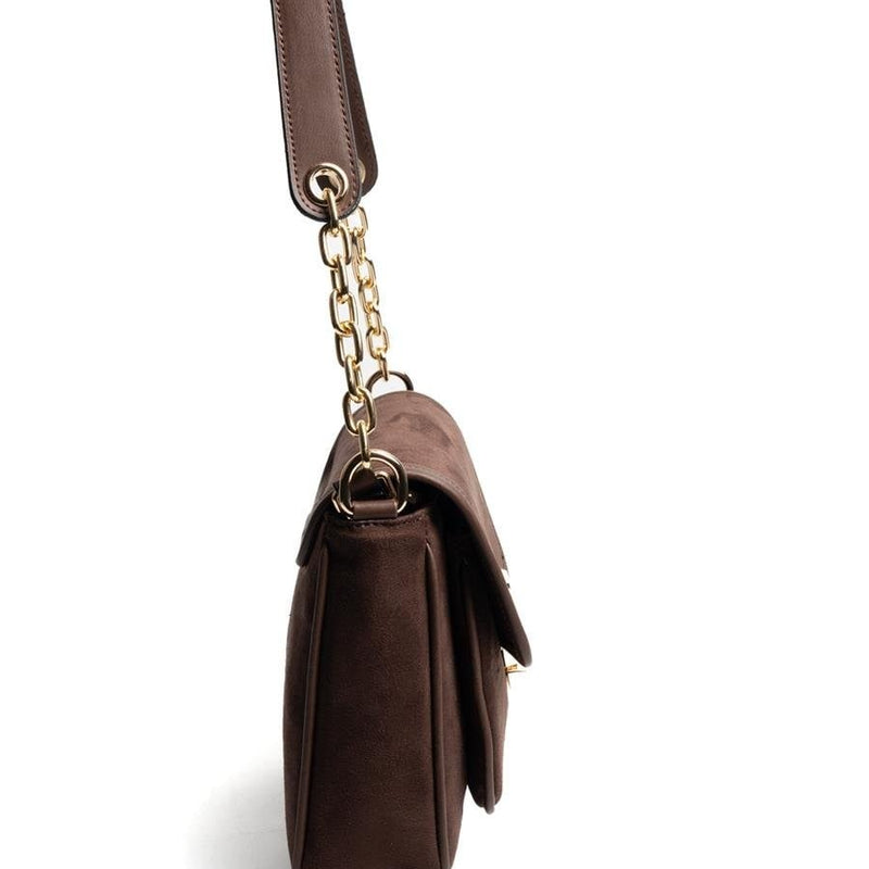 SP1147 Kadın Omuz Çantası Süet Kahve - Kahve SP1147-M12 - 3