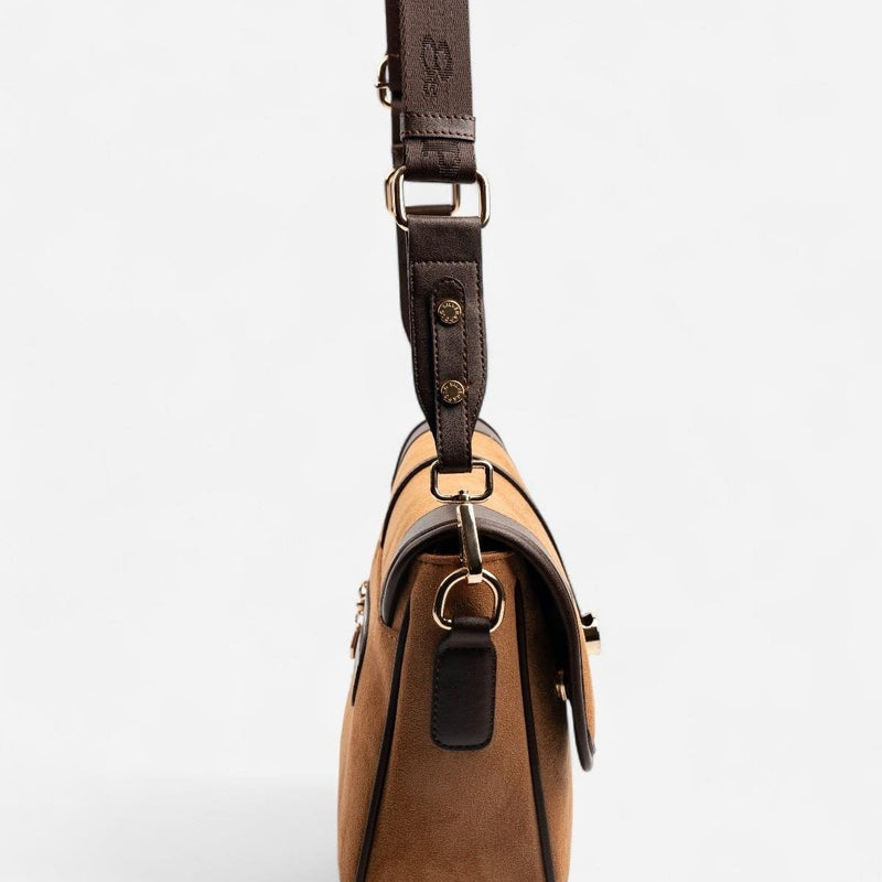 SP1182 Kadın Çapraz Çanta Süet Taba - Kahve SP1182-M12 - 3