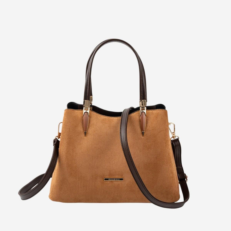 SP1205 Kadın El Çantası Süet Taba - Kahve SP1205-M12 - 5