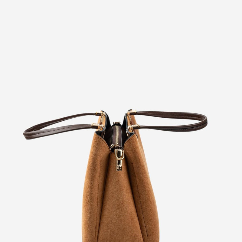 SP1205 Kadın El Çantası Süet Taba - Kahve SP1205-M12 - 3
