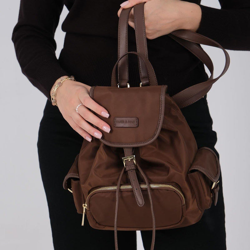 SP1207 Kadın Sırt Çantası Saten Tütün - Kahve SP1207-M206 - 4