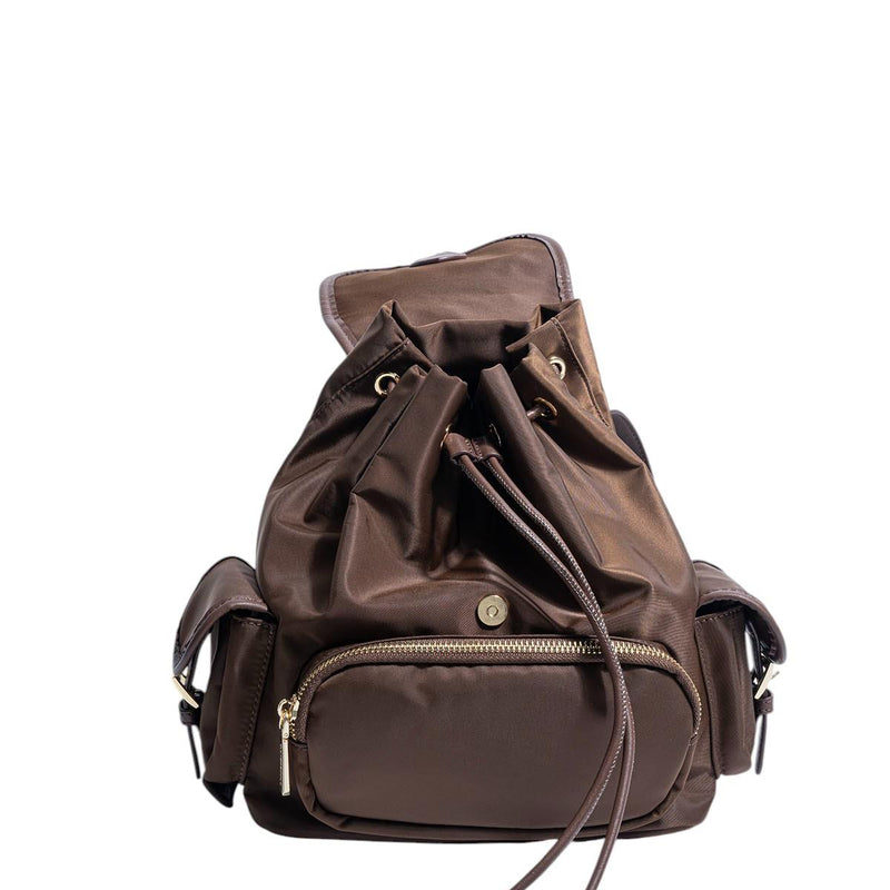 SP1207 Kadın Sırt Çantası Saten Kahve - Kahve SP1207-M206 - 5