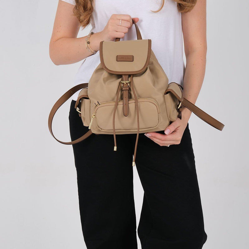 SP1207 Kadın Sırt Çantası Saten Vizon - Camel SP1207-M206 - 3