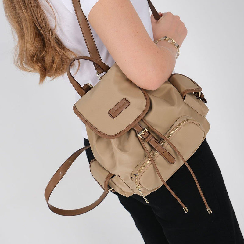 SP1207 Kadın Sırt Çantası Saten Vizon - Camel SP1207-M206 - 2