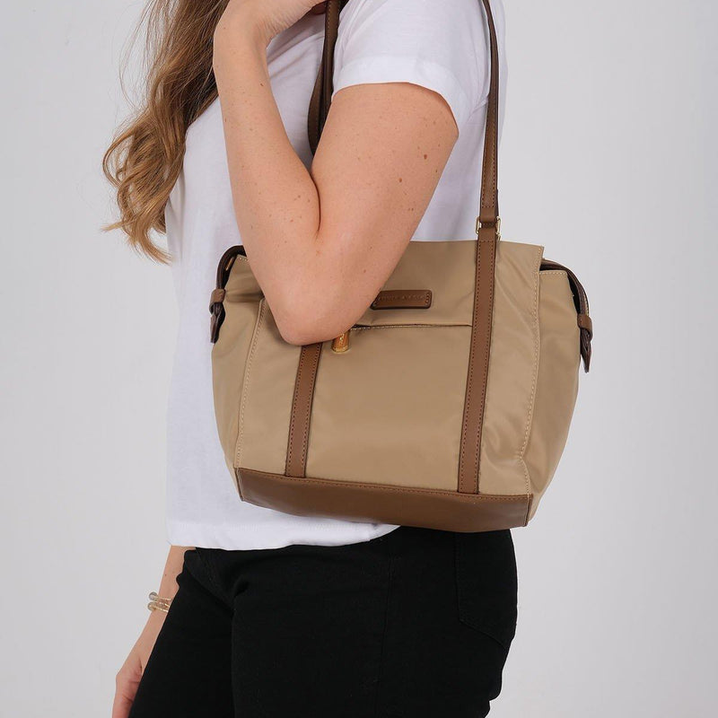 SP1215 Kadın Omuz Çantası Saten Vizon - Camel SP1215-M206 - 5