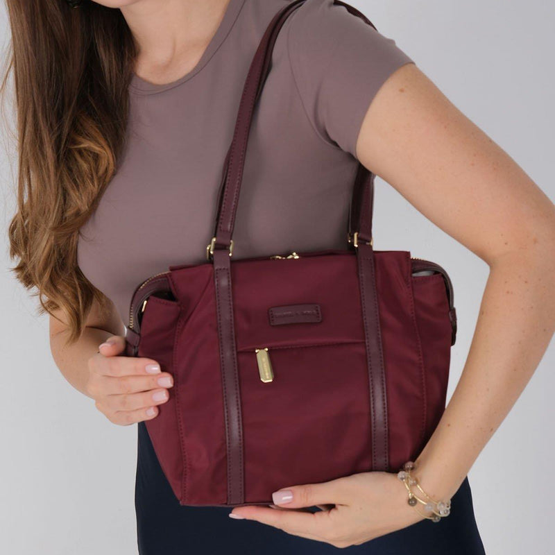 SP1215 Kadın Omuz Çantası Saten Bordo - Bordo SP1215-M206 - 4