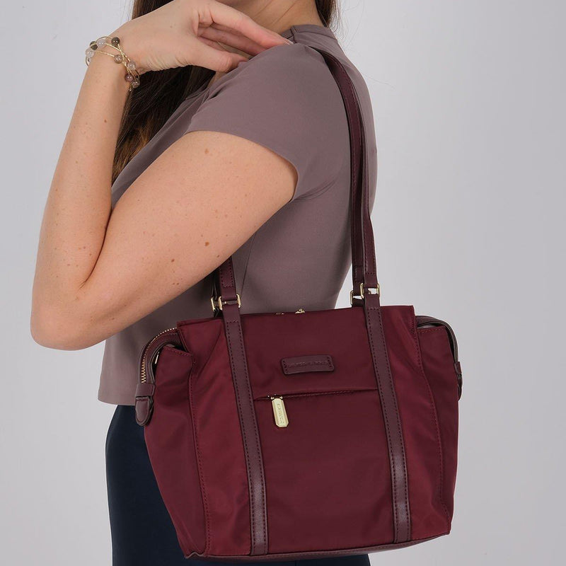 SP1215 Kadın Omuz Çantası Saten Bordo - Bordo SP1215-M206 - 6