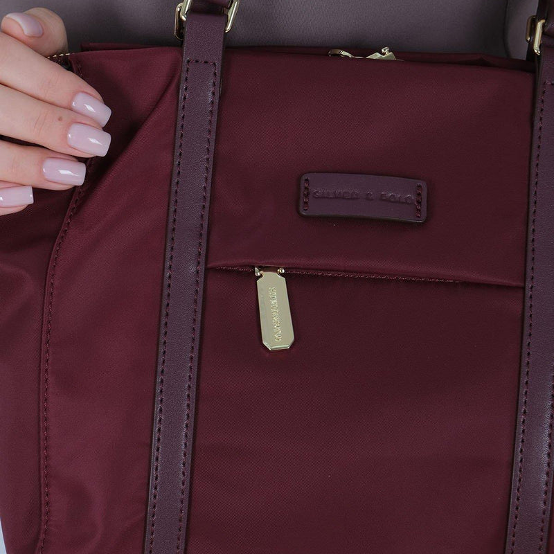 SP1215 Kadın Omuz Çantası Saten Bordo - Bordo SP1215-M206 - 5