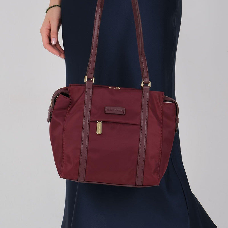 SP1215 Kadın Omuz Çantası Saten Bordo - Bordo SP1215-M206 - 2