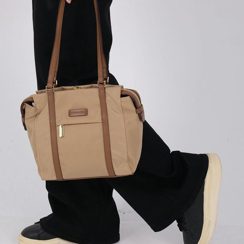 SP1215 Kadın Omuz Çantası Saten Vizon - Camel SP1215-M206 - 1