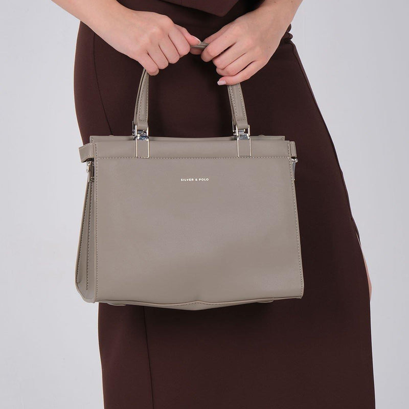 SP1237 Kadın El Çantası Cilt Bej - Bej SP1237-M207 - 7