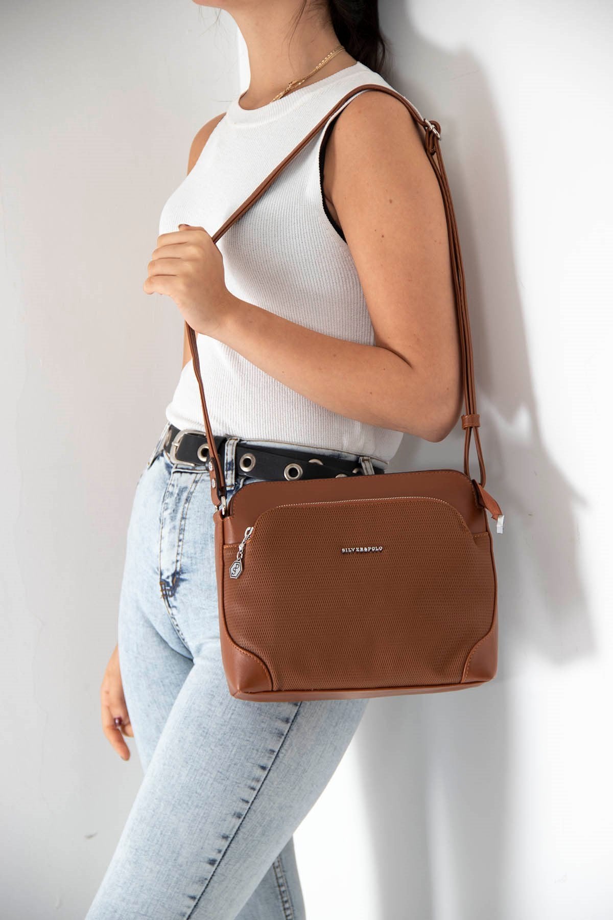 Silver & Polo Taba - Taba SP364 Kadın Çapraz Çanta