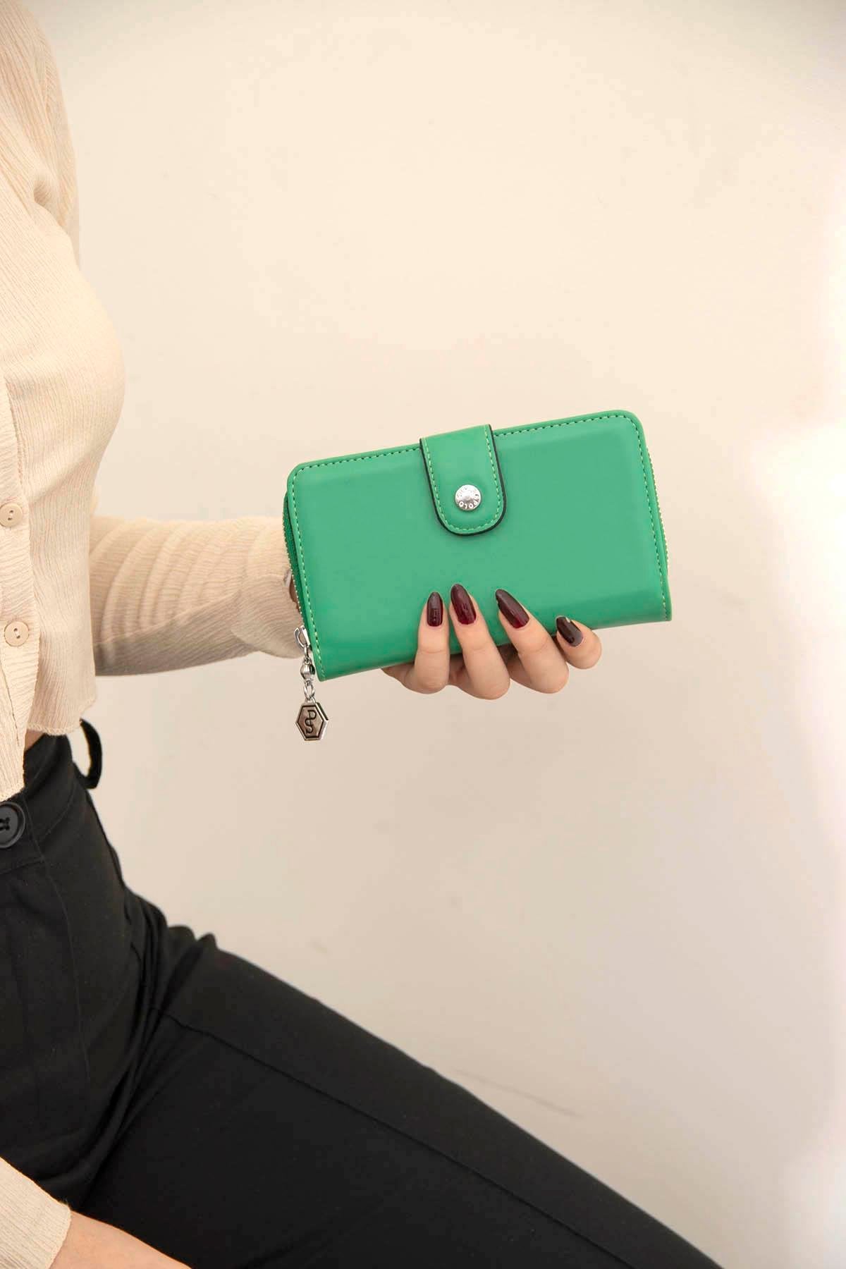 Silver & Polo Yeşil SP882 Kadın Cüzdan & Kartlık