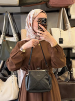 Nas Bag Mini Vintage Burslu Klipsli Siyah Kadın Omuz ve Çapraz Çanta - 1423