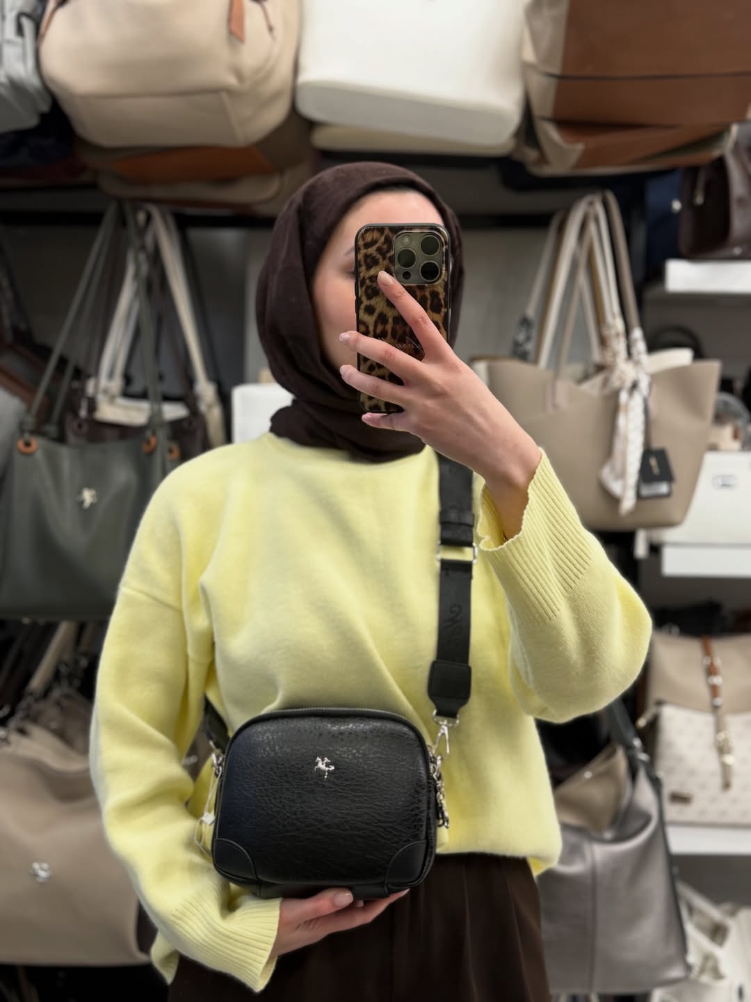 Nas Bag  Siyah Üç Bölmeli Kadın Çapraz Askılı Omuz Çantası - 1468