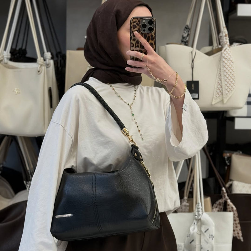 Nas Bag Kadın Şık Örgülü Askılı Omuz ve Çapraz Çanta - 1515 - 6
