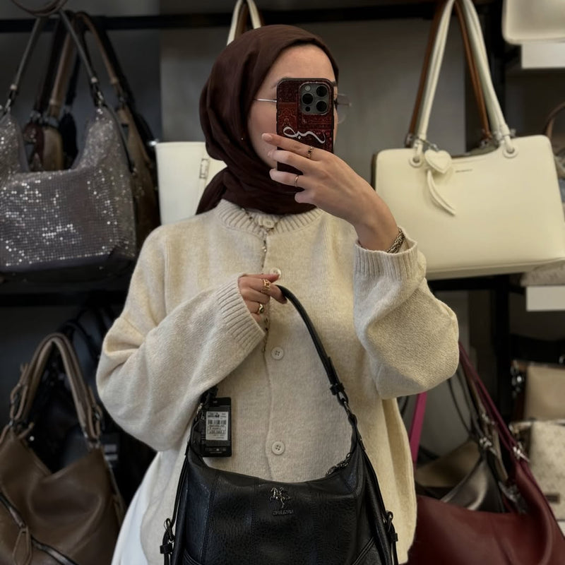 NASBAG Victoria Kumaş Çok Bölmeli Omuz Çantası - 1530 - 63