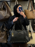 Nas Bag Siyah Nero Kumaş Büyük Boy Kadın Seyahat Çantası - 1195