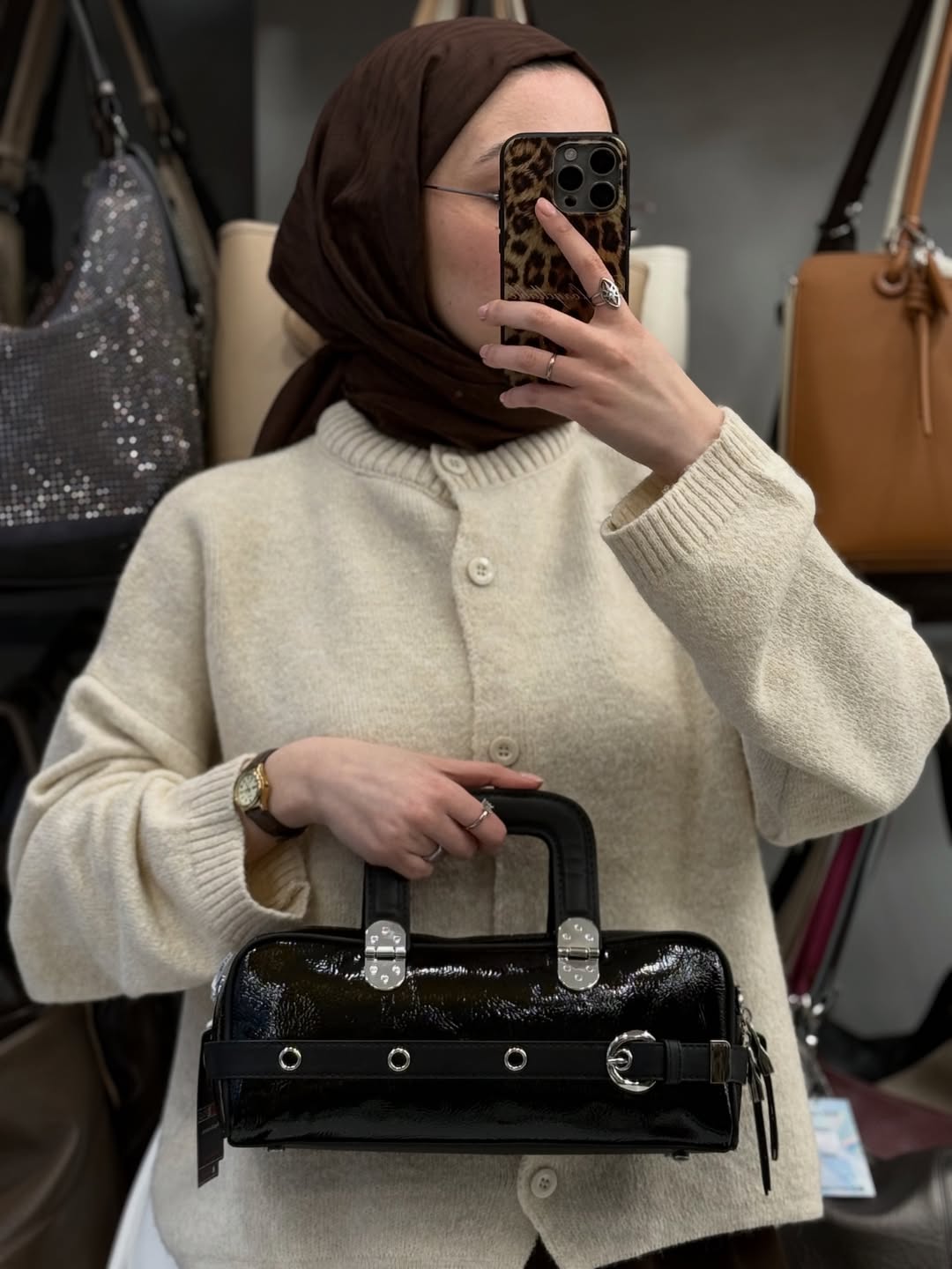 Silver & Polo Siyah El Çantası - 1258