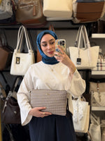 Silver Polo Kahverengi Ekose Kadın Portföy & Clutch - SP1034