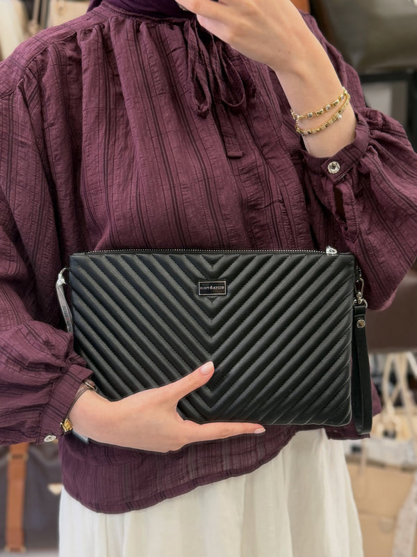 Silver Polo Siyah Kadın Portföy & Clutch - SP1034