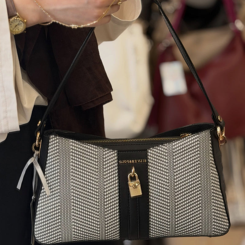 Silver Polo Asma Kilit Detaylı Baget Omuz ve Çapraz Çanta - SP1102 - 1