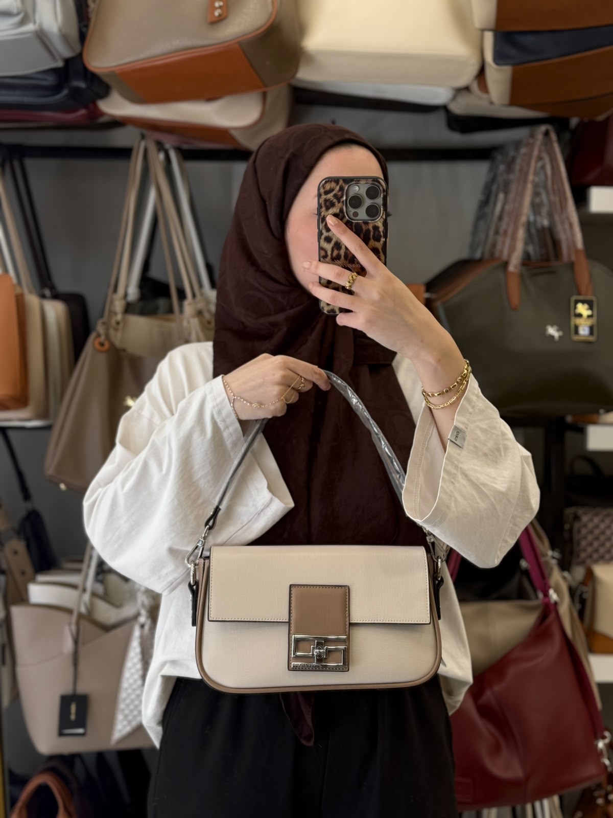 Silver Polo Bej-Latte Rugan Detaylı Kadın Çantası - SP1179