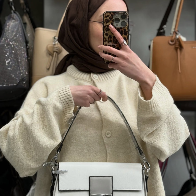 Silver Polo Rugan Detaylı Kadın Çantası - SP1179