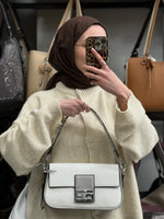 Silver Polo Rugan Detaylı Kadın Çantası - SP1179