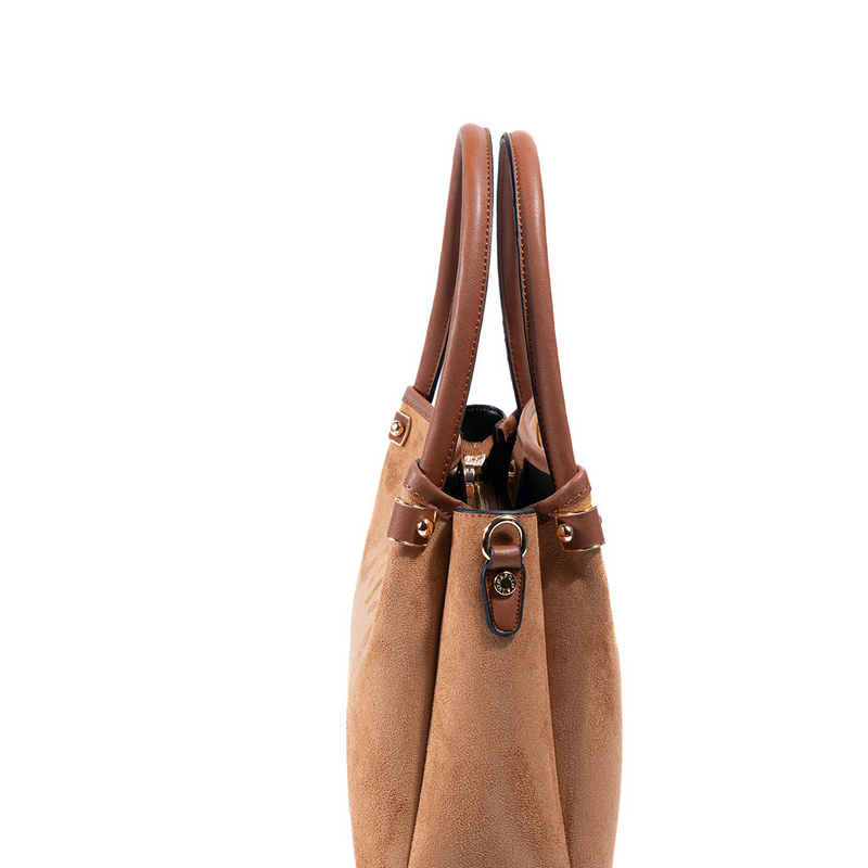SP1254 Kadın El Çantası Süet Taba - Taba SP1254-M12 - 3