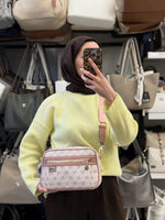 Silver & Polo Pembe Monogram Kadın Çapraz Çanta - SP1280