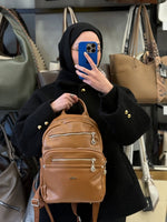 Nas Bag Taba Victoria Kadın Çok Gözlü Sırt Çantası - 1358