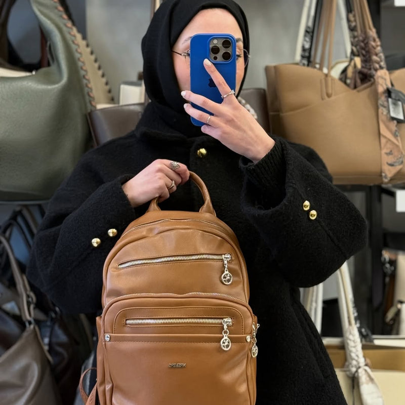 Nas Bag Kadın Çok Gözlü Sırt Çantası - 1358 - 62