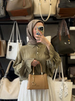 Nas Bag Taba El ve Omuz Çantası + Cüzdan Kombin Set - ns26021