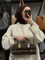 Silver & Polo Vizon Kahve El Çantası - 1258