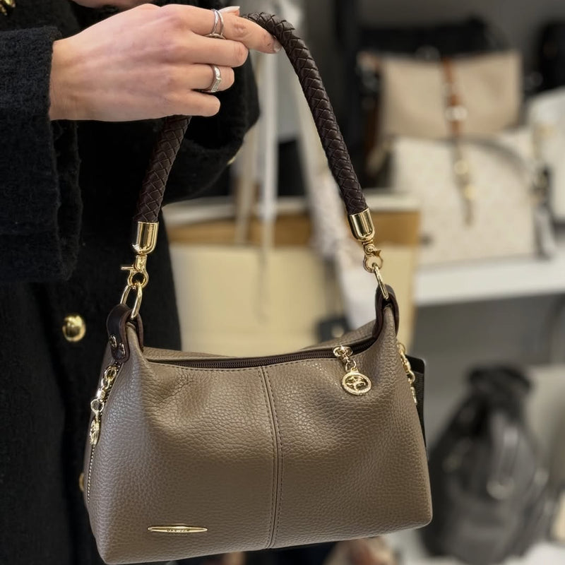 Nas Bag Vizon Kahve Kadın Mini Omuz ve Çapraz Çanta - 1469 - 10