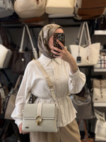 Silver Polo Yeşil Kazayağı Kadın Çapraz Çanta Logolu - SP1275
