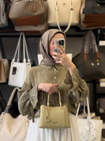 Nas Bag Yeşil El ve Omuz Çantası + Cüzdan Kombin Set - ns26021